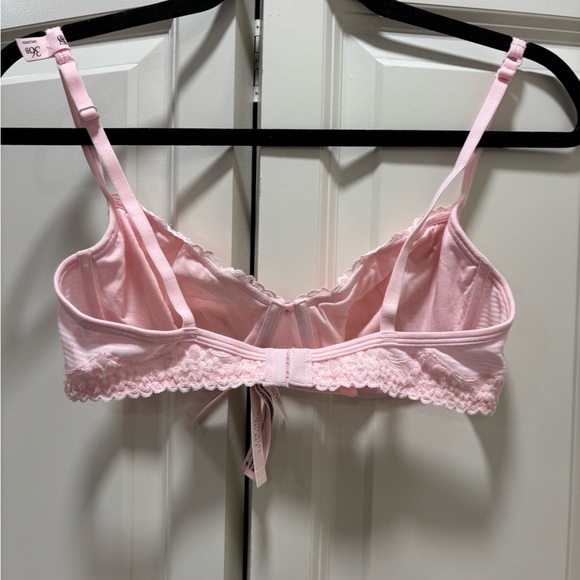 Victoria's Secret NWT Pink Shadow Striped Lace T-Shirt Underwire Demi Bra 36B - Picture 3 of 8